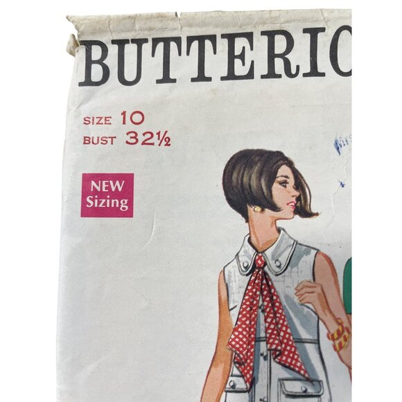 Butterick 5448 Dress Sewing Pattern Size 10 Sleeveless Short Sleeves VTG 1960s - Picture 2 of 6